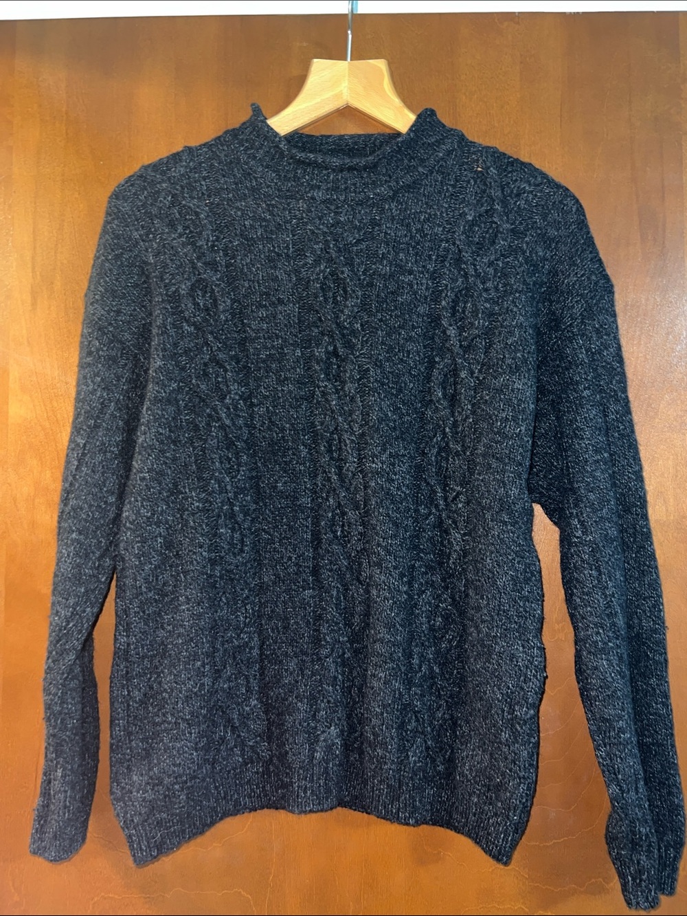 Coach Men's Charcoal Cable-Knit Sweater